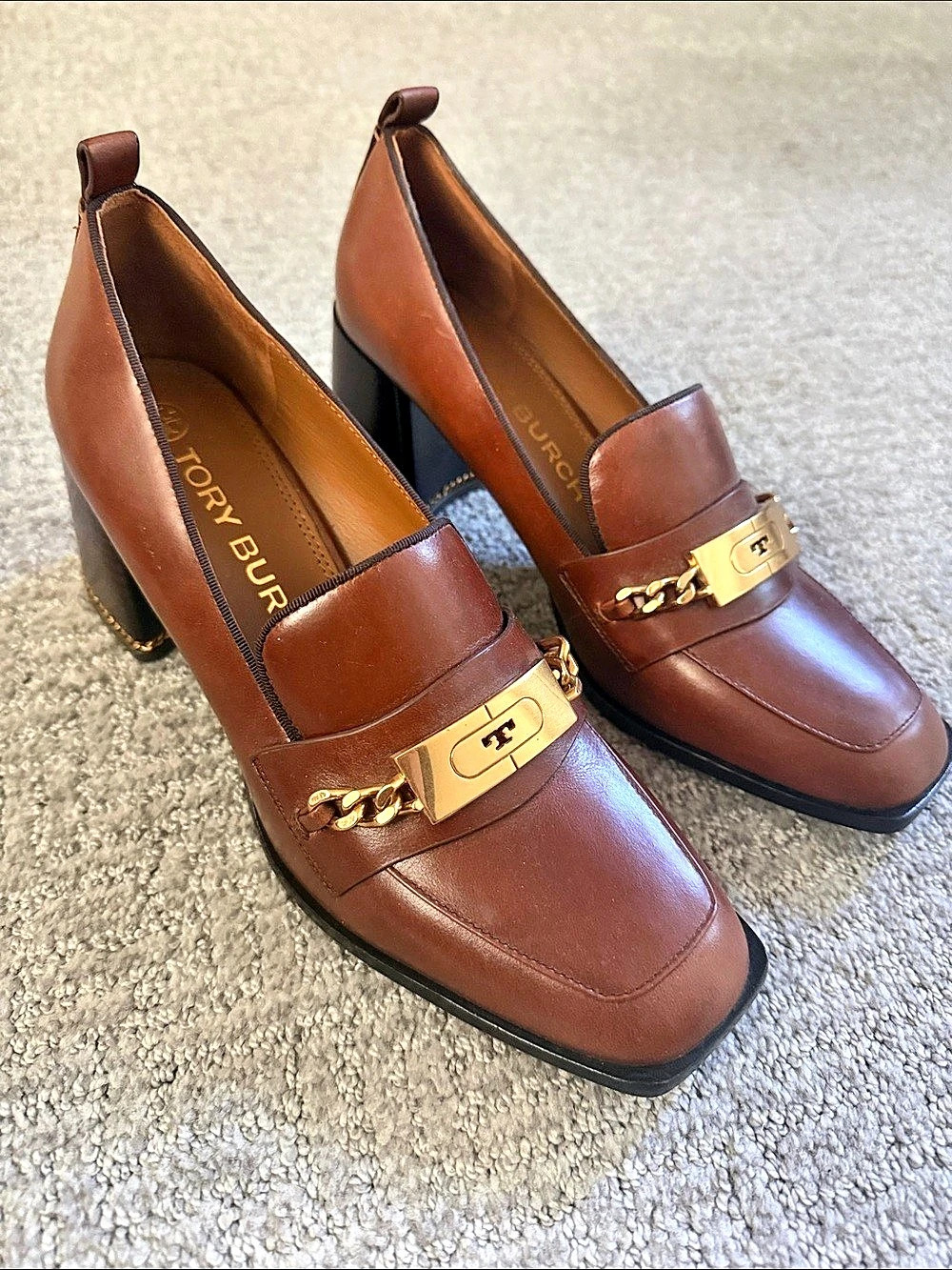 Tory Burch Ruby Loafer Pumps with Gold-Tone Hardware